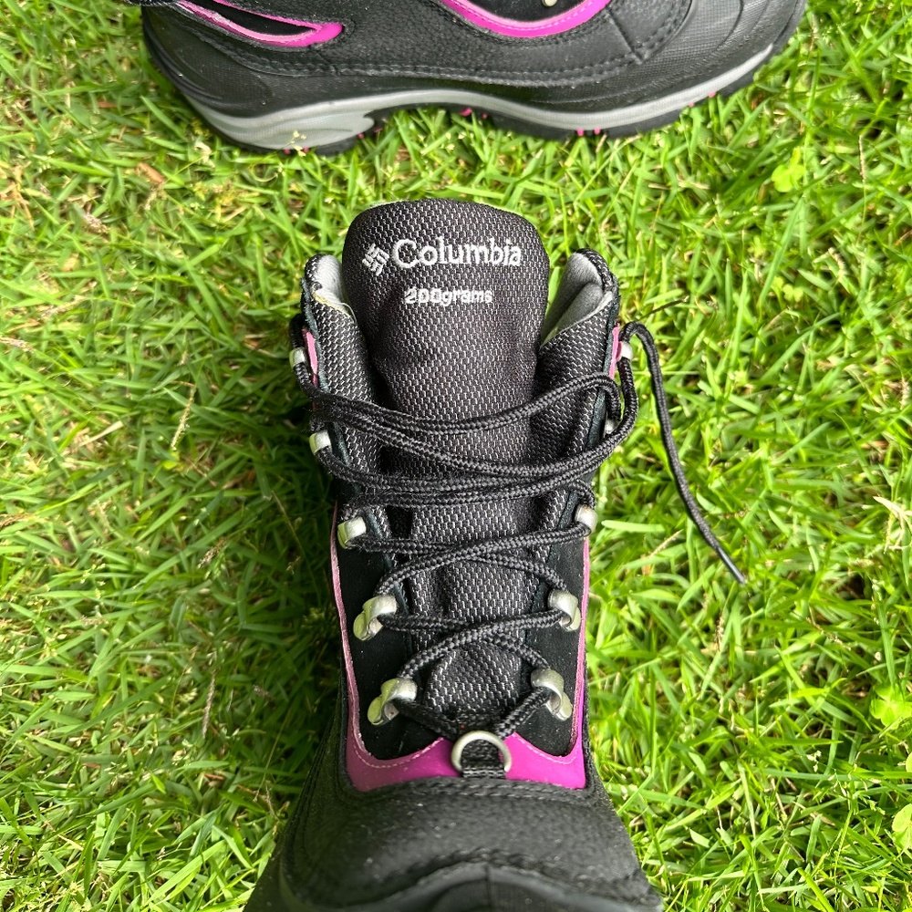Women COLUMBIA Bugaboot Plus III Omni-Heat Black Pink Boots Size 9.5 - Picture 10 of 11